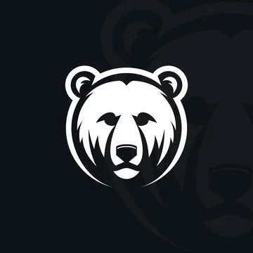 Bear logo on isolated background Illustrazione stock