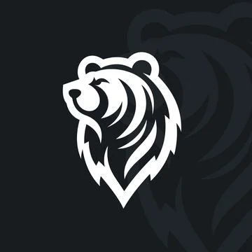 Bear logo on isolated background Stock Illustration