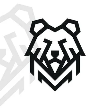 Bear logo on isolated background Stock Illustration