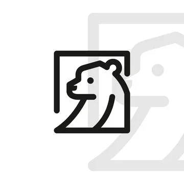 Bear logo on isolated background Stock Illustration