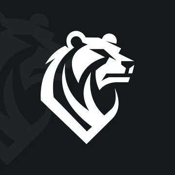 Bear logo on isolated background Stock Illustration