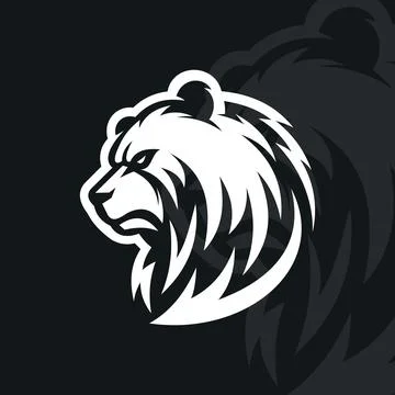 Bear logo on isolated background Stock Illustration