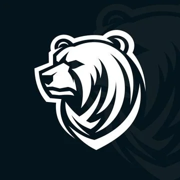 Bear logo on isolated background Stock Illustration
