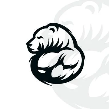 Bear logo on isolated background Stock Illustration