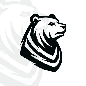 Bear logo on isolated background Stock Illustration