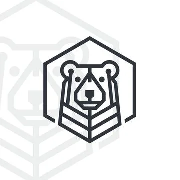 Bear logo on isolated background Stock Illustration