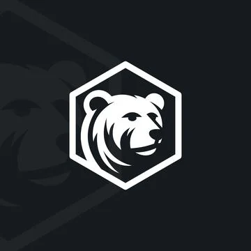 Bear logo on isolated background Stock Illustration