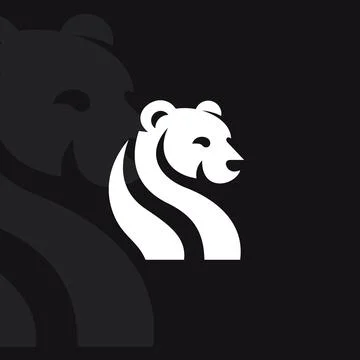 Bear logo on isolated background Stock Illustration