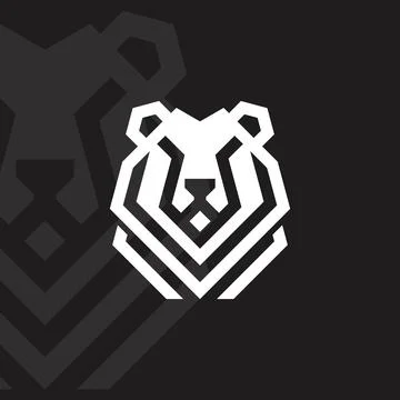 Bear logo on isolated background Stock Illustration