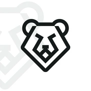 Bear logo on isolated background Stock Illustration