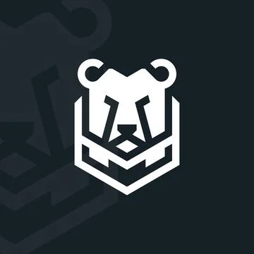 Bear logo on isolated background Stock Illustration