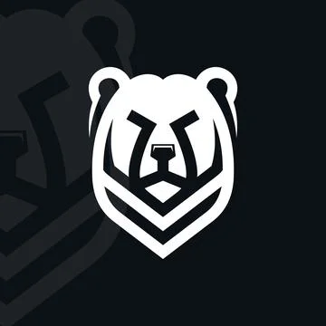 Bear logo on isolated background Stock Illustration