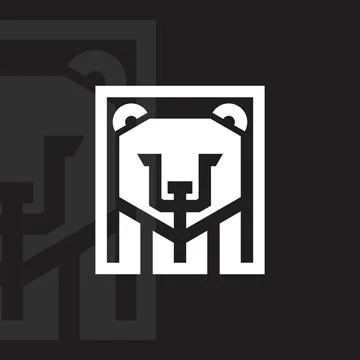 Bear logo on isolated background Stock Illustration