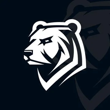 Bear logo on isolated background Stock Illustration