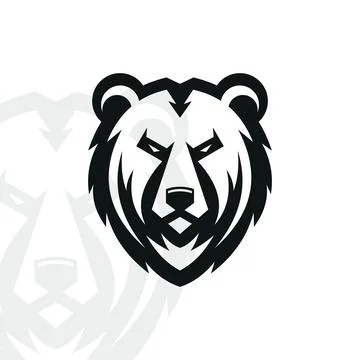 Bear logo on isolated background Stock Illustration