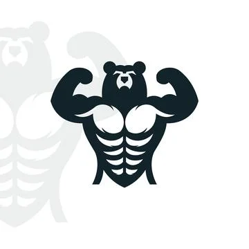 Bear logo on isolated background Stock Illustration