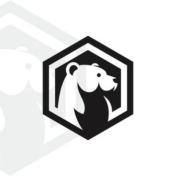 Bear logo on isolated background Stock Illustration