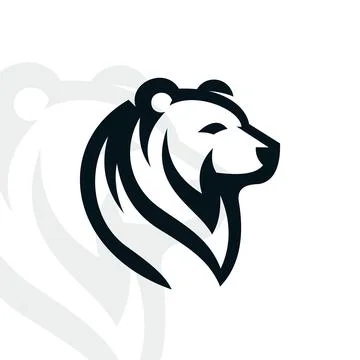 Bear logo on isolated background 스톡 일러스트