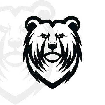Bear logo on isolated background Stock Illustration