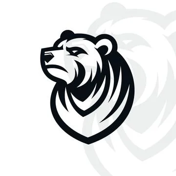 Bear logo on isolated background Stock Illustration