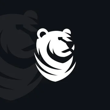 Bear logo on isolated background Stock Illustration