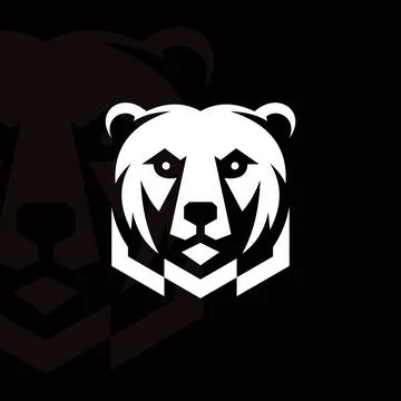 Bear logo on isolated background Stock Illustration