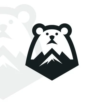 Bear logo on isolated background Stock Illustration