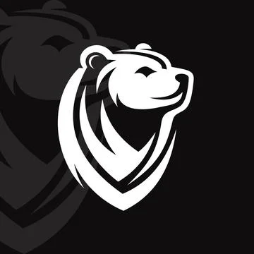 Bear logo on isolated background Stock Illustration