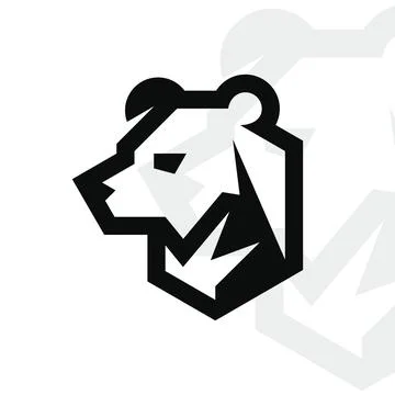 Bear logo on isolated background Stock Illustration