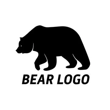 Bear logo simple icon designs in flat style. Vector illustration. Stock Illustration