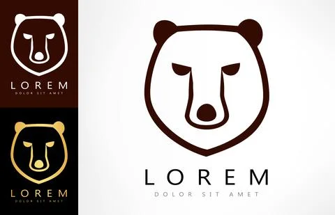Bear logo vector. Animal illustration. Stock Illustration
