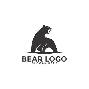 Bear logo vector icon illustration, Bear logo template Illustration