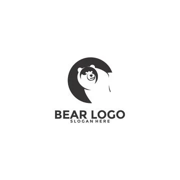 Bear logo vector icon illustration, Bear logo template イラスト素材
