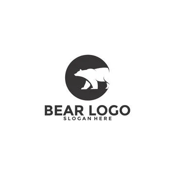 Bear logo vector icon illustration, Bear logo template イラスト素材