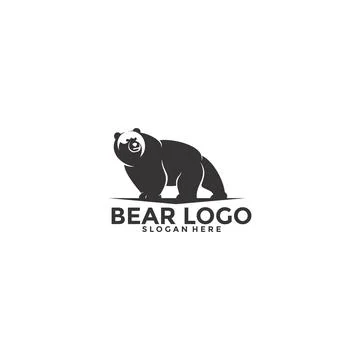 Bear logo vector icon illustration, Bear logo template イラスト素材