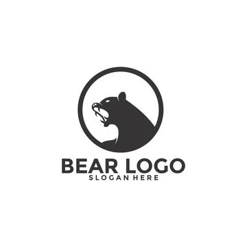 Bear logo vector icon illustration, Bear logo template Stock Illustration