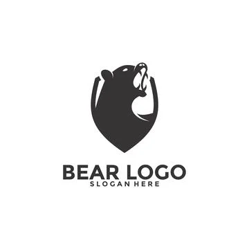 Bear logo vector icon illustration, Bear logo template イラスト素材