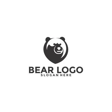 Bear logo vector icon illustration, Bear logo template Ilustração Stock