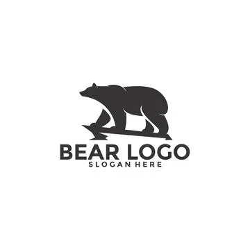 Bear logo vector icon illustration, Bear logo template イラスト素材