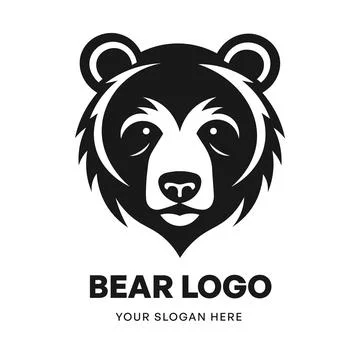 Bear logo vector template emblem symbol. Icon design isolated on white Stock Illustration