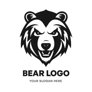 Bear logo vector template emblem symbol. Icon design isolated on white Stock Illustration