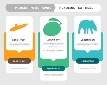 Bear, mango, submarine infographic Stock-Illustration