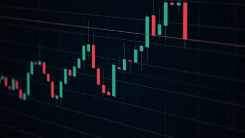 Bear Market Candlesticks chart Footage Stock Footage 165286627
