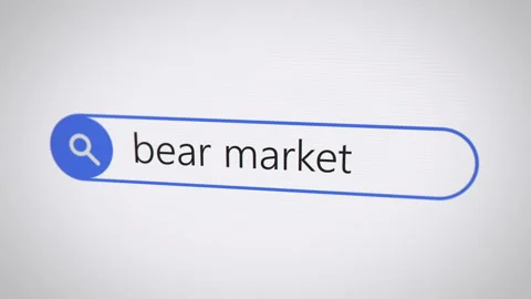 Bear market term in browser search engine on monitor screen - stock market .. Stock Footage 306246758