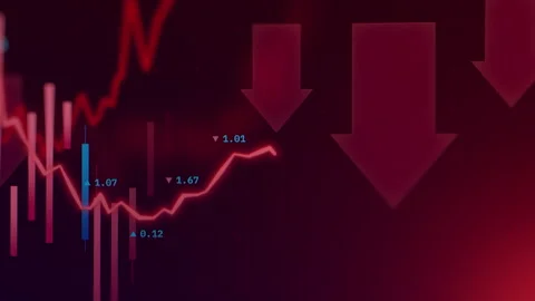 Bear market volatility concept animation loop Stock Footage 329507785