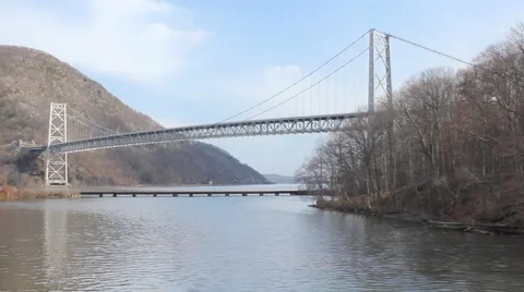 Bear Mnt Bridge 01 Stock Footage 1344059
