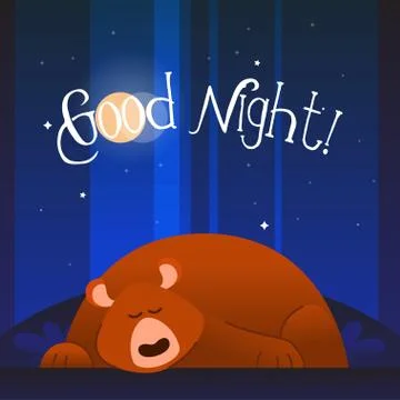 Bear- modern vector phrase flat illustration. Stock Illustration