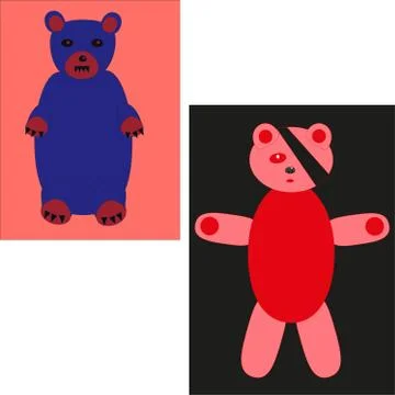 Bear monsters 库存插图