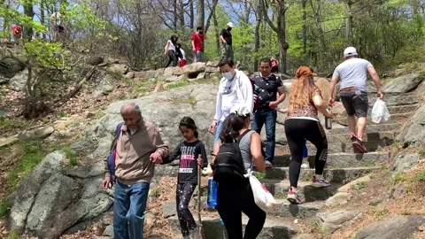 Bear Mountain State Park During Coronavirus Pandemic 4k 60fps Stock Footage 130934532