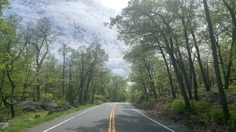 Bear Mountain State Park During Coronavirus Pandemic 4k 60fps Stock Footage 130934555